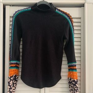 Free people size small cuff neck top